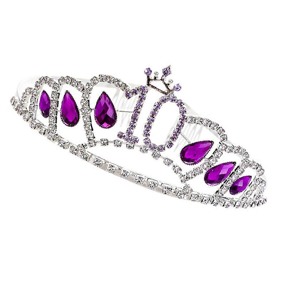 Stylish Birthday Tiara, Unique Rhinestone Embellishment for Eye-Catching Looks