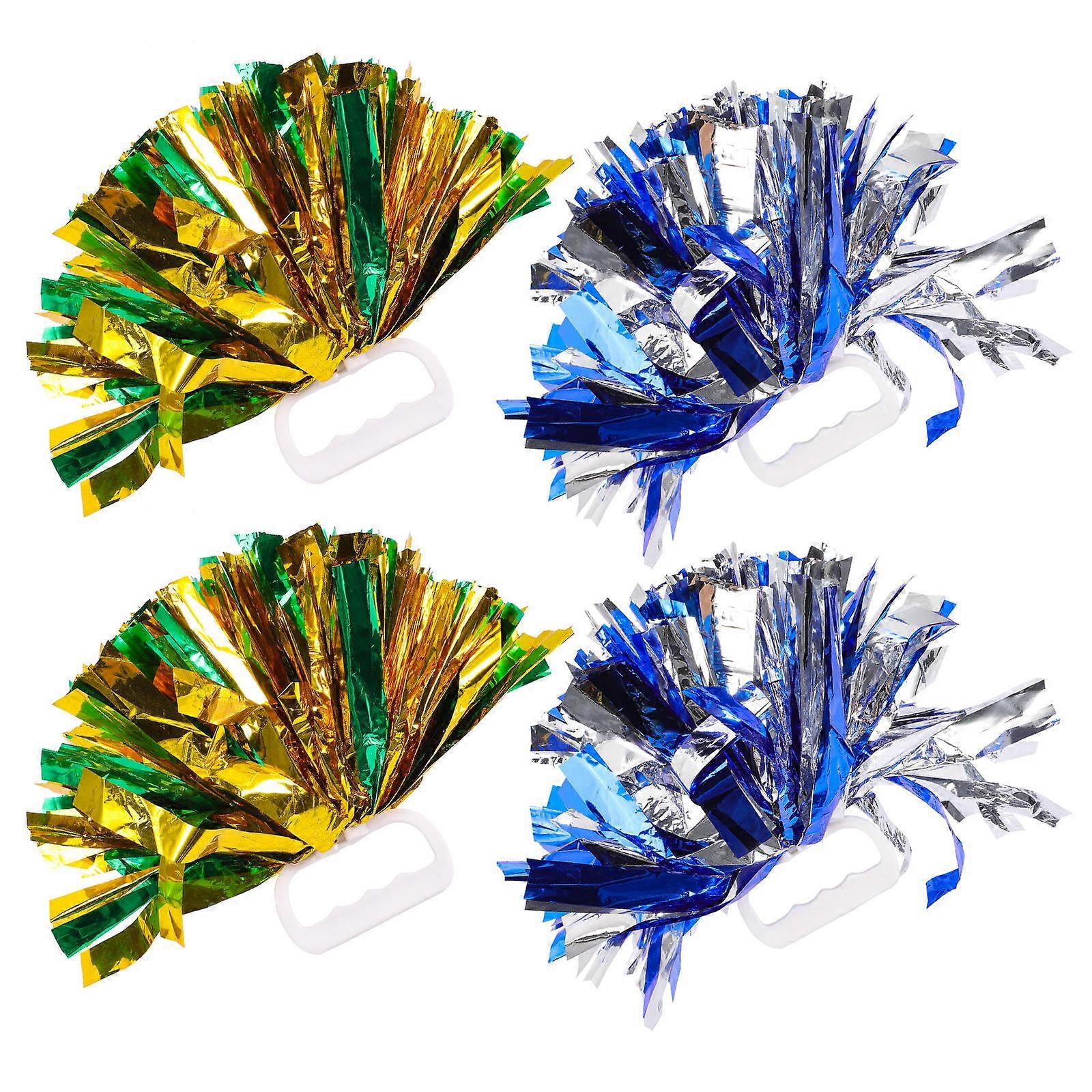 4Pcs Handheld Cheering Props Gymnastics Cheer Pompom Props Sports Meeting Supply