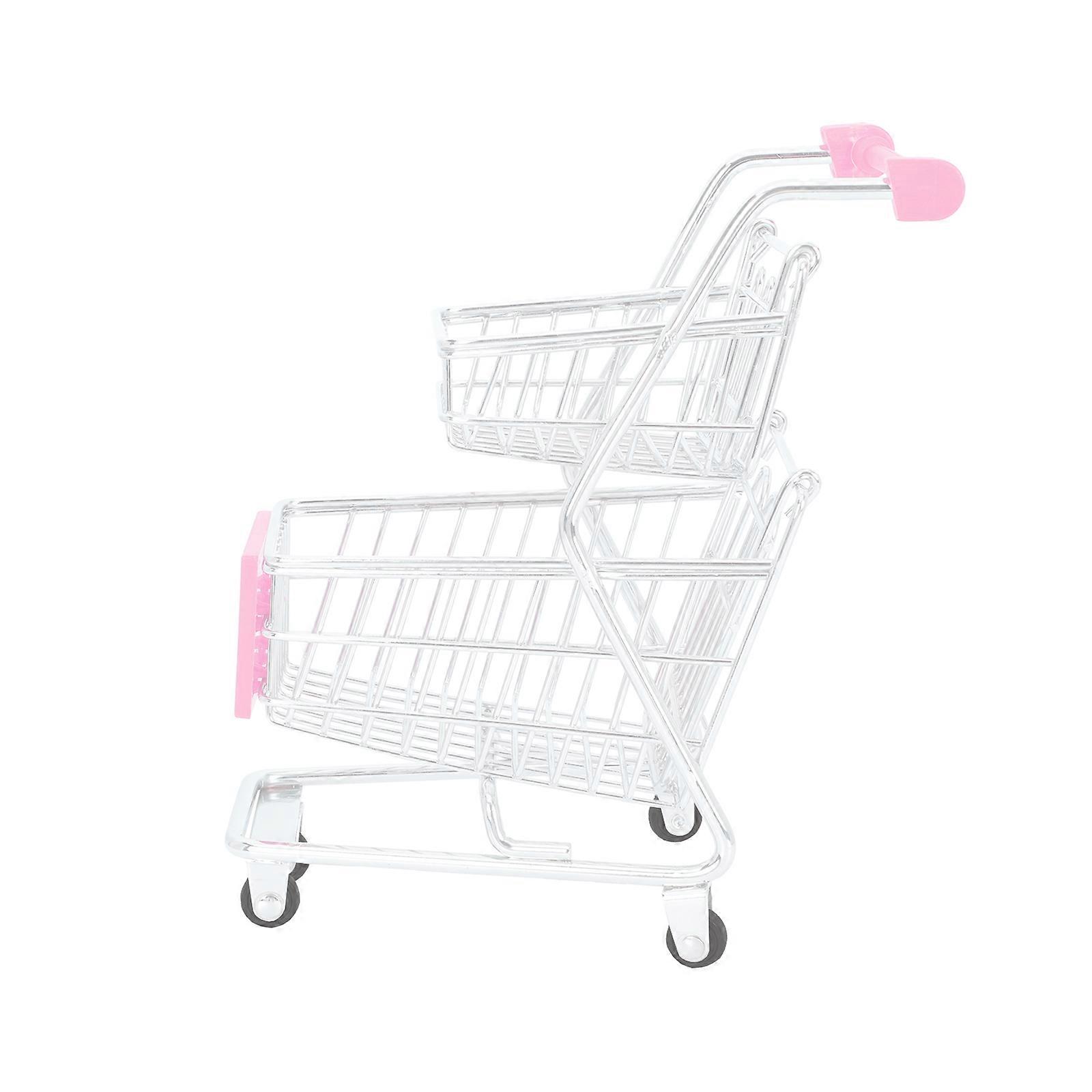 Mini Shopping Basket Designed As A Desk Decor For Guests Available In Pink Color 1Pack