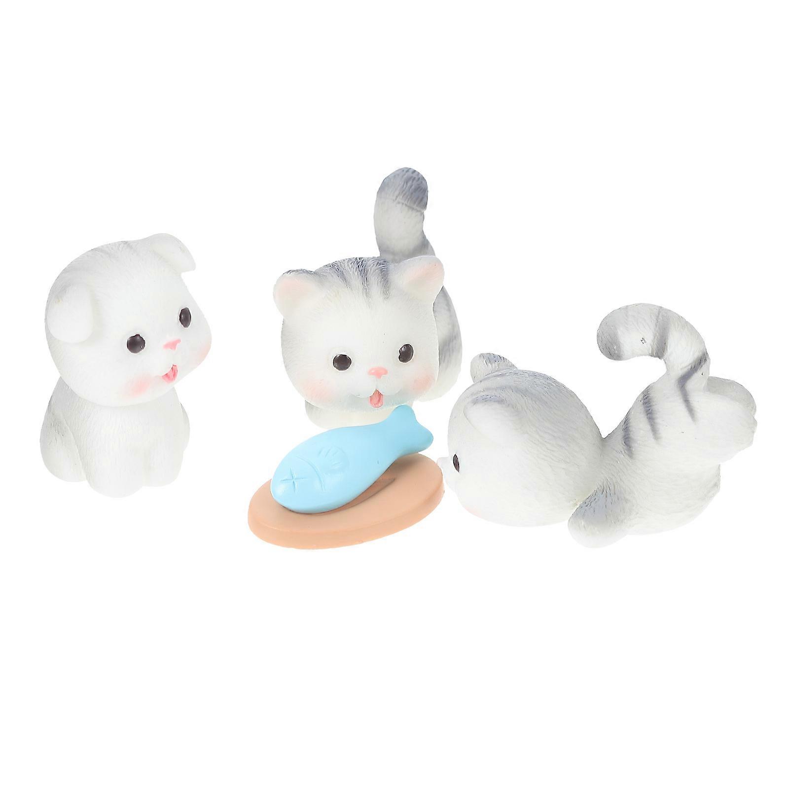 Pet Decoration Adorable Cat Statues for Garden Use 1Set