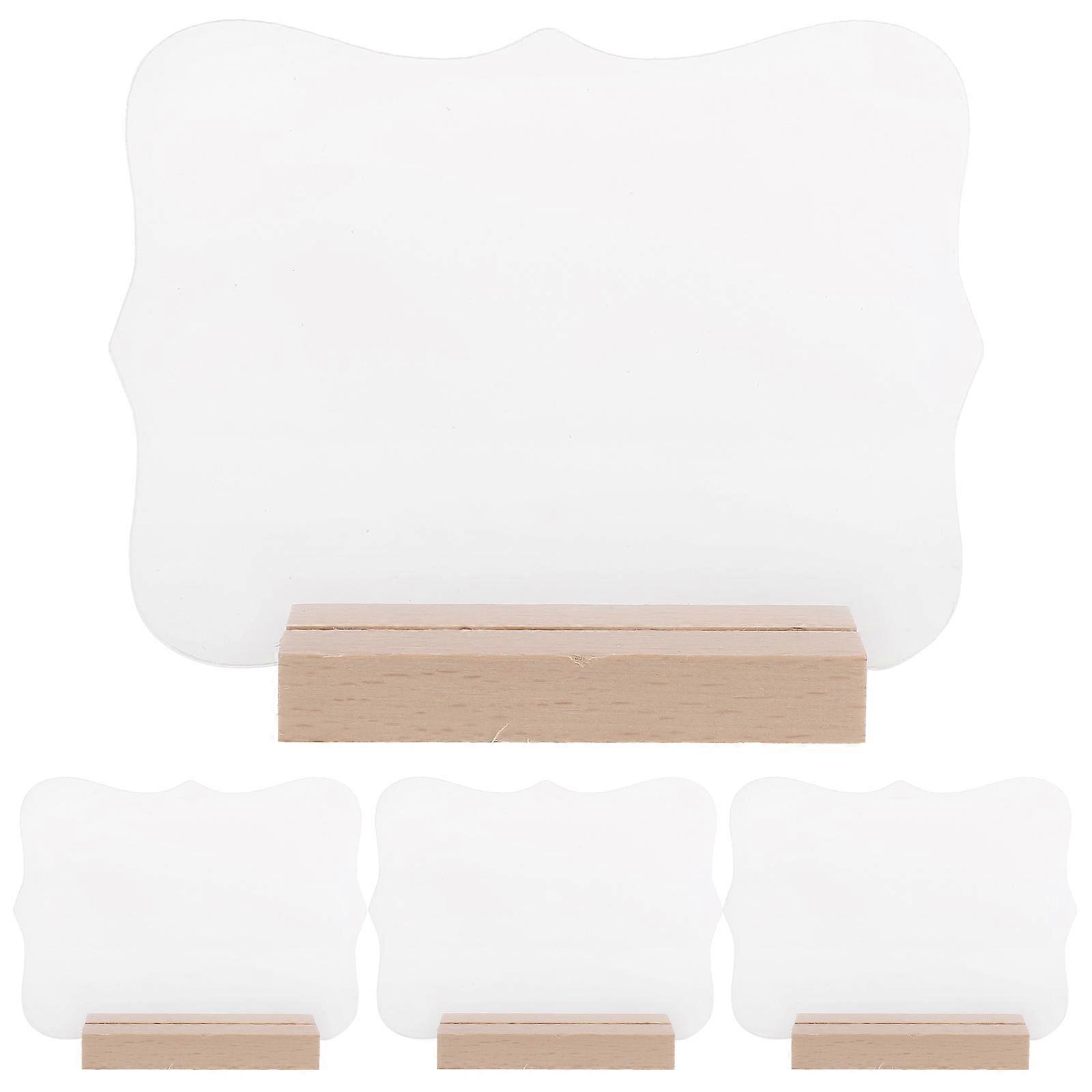 Acrylic Wedding Table Number Holders Set of 4 White Elegant Signs for Home and Event Decorations