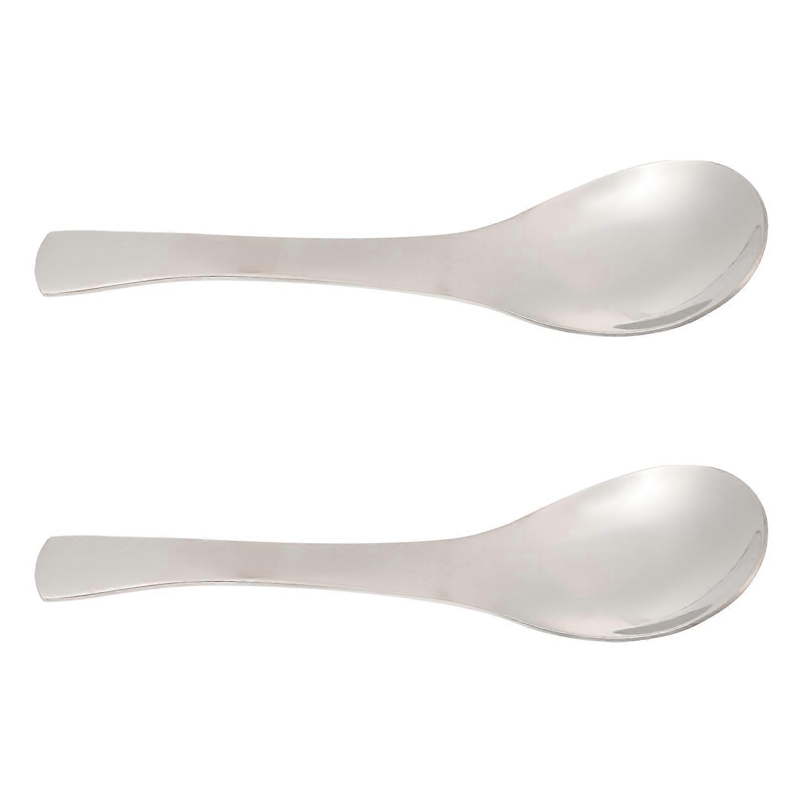 304 Stainless Steel Rice Spoons 2Set Simple But Elegant Style Restaurant Use Process