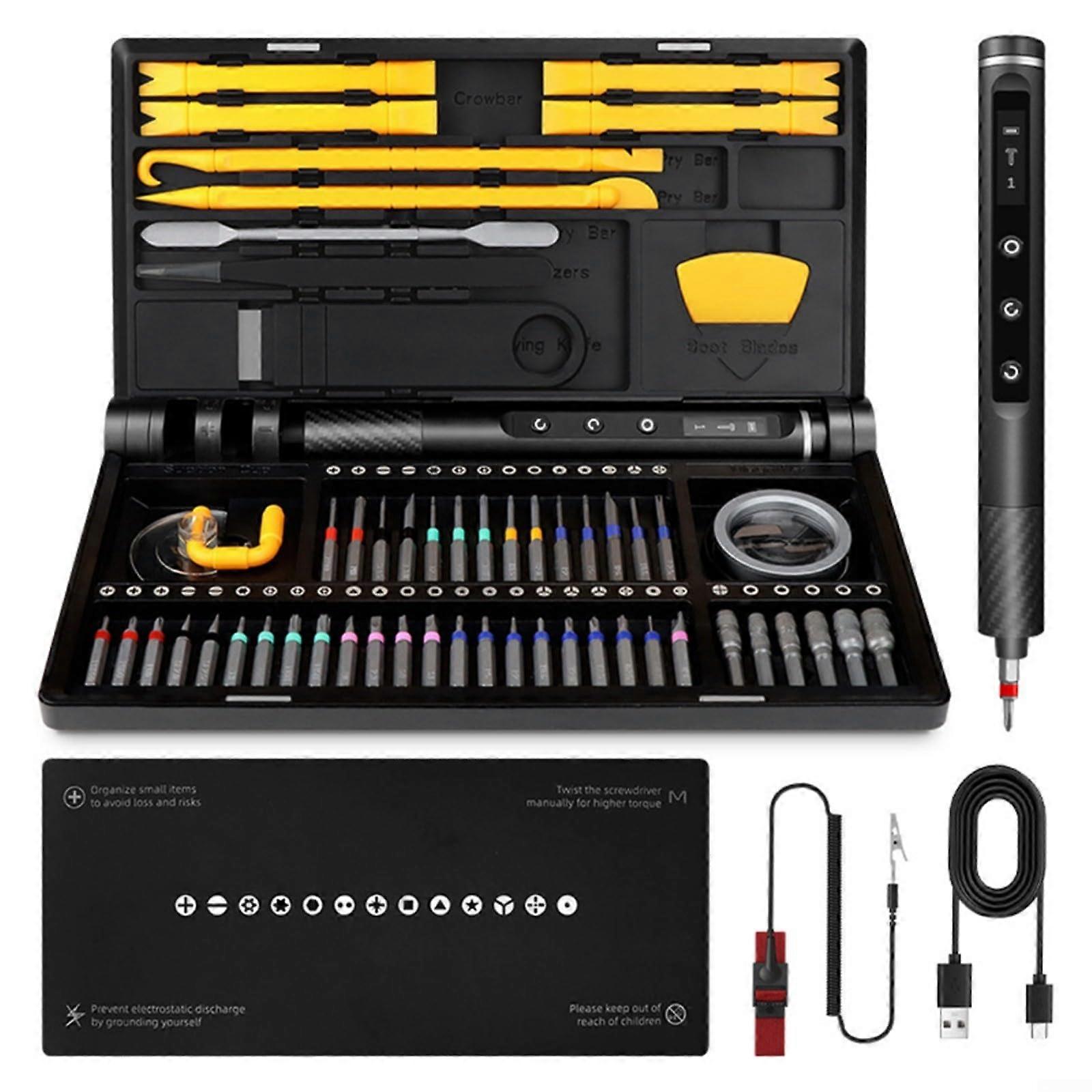 Cordless Electric Screwdriver Set, 71in1 Precision Tool Kit with 5 Torque Settings