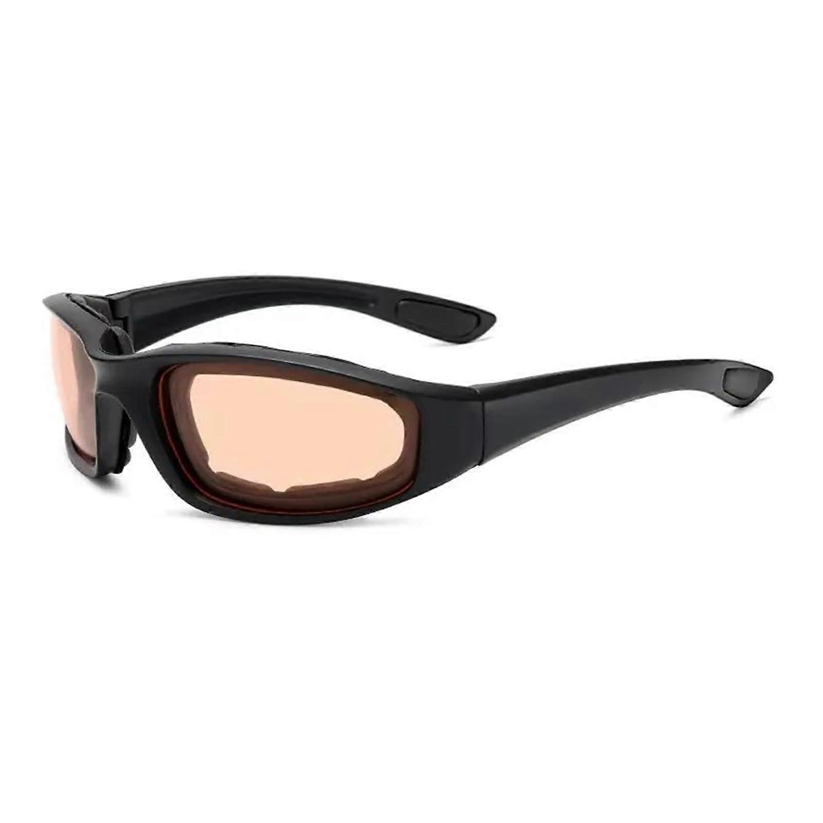 Scratch-Resistant Motorcycle Goggles Yellow And Gray Lenses For Driving
