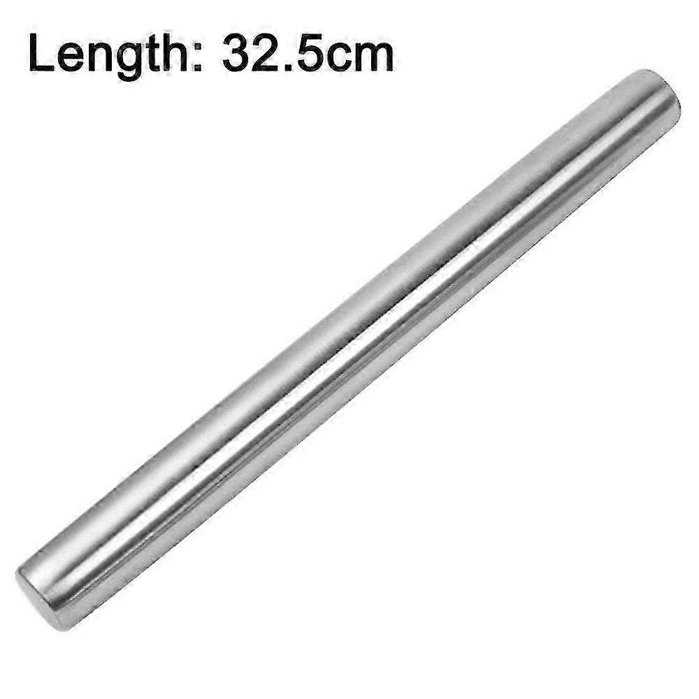 Premium Smooth Stainless Steel Rolling Pin - Ideal for Fondant, Pie Crust, Cookies, Pastry, Pasta & Pizza Dough - Professional Baking Tool