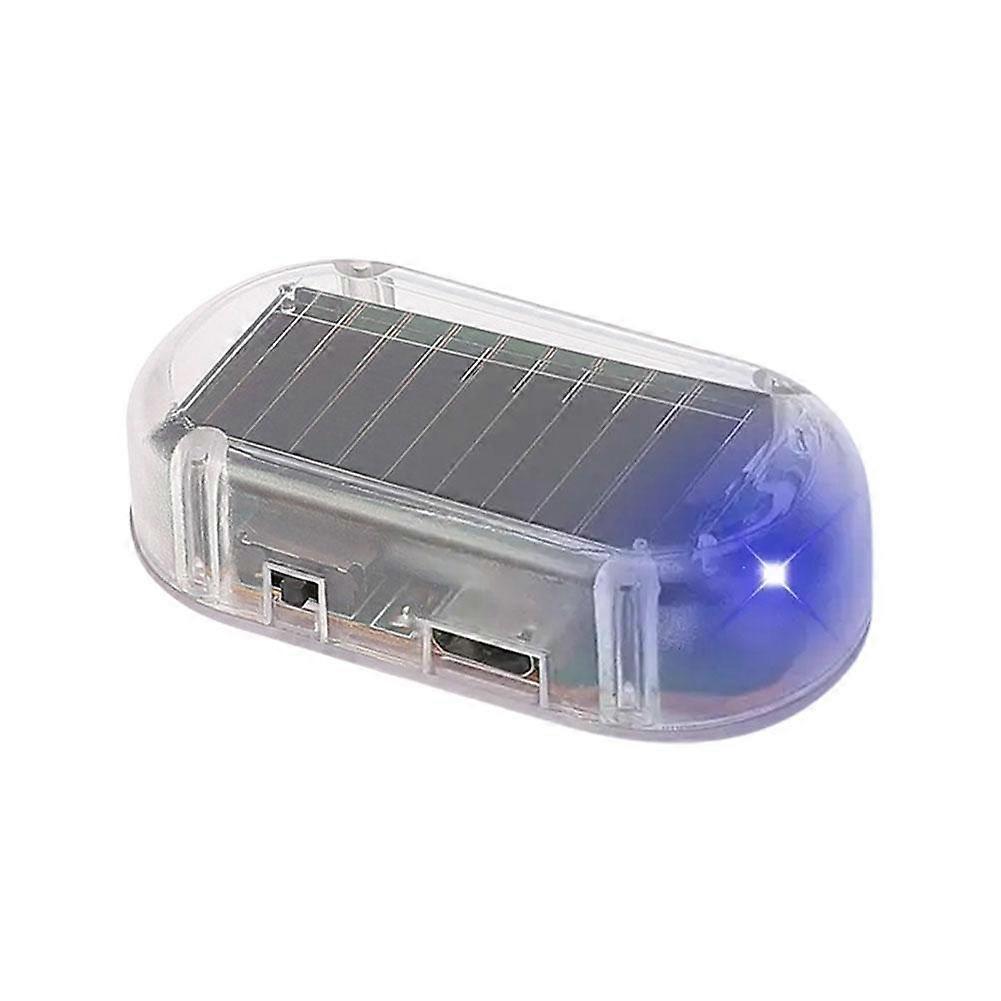 Solar Car Alarm LED Light Solar Powered Dummy Security Device with Flashing LED Theft Deterrent for Vehicle Protection