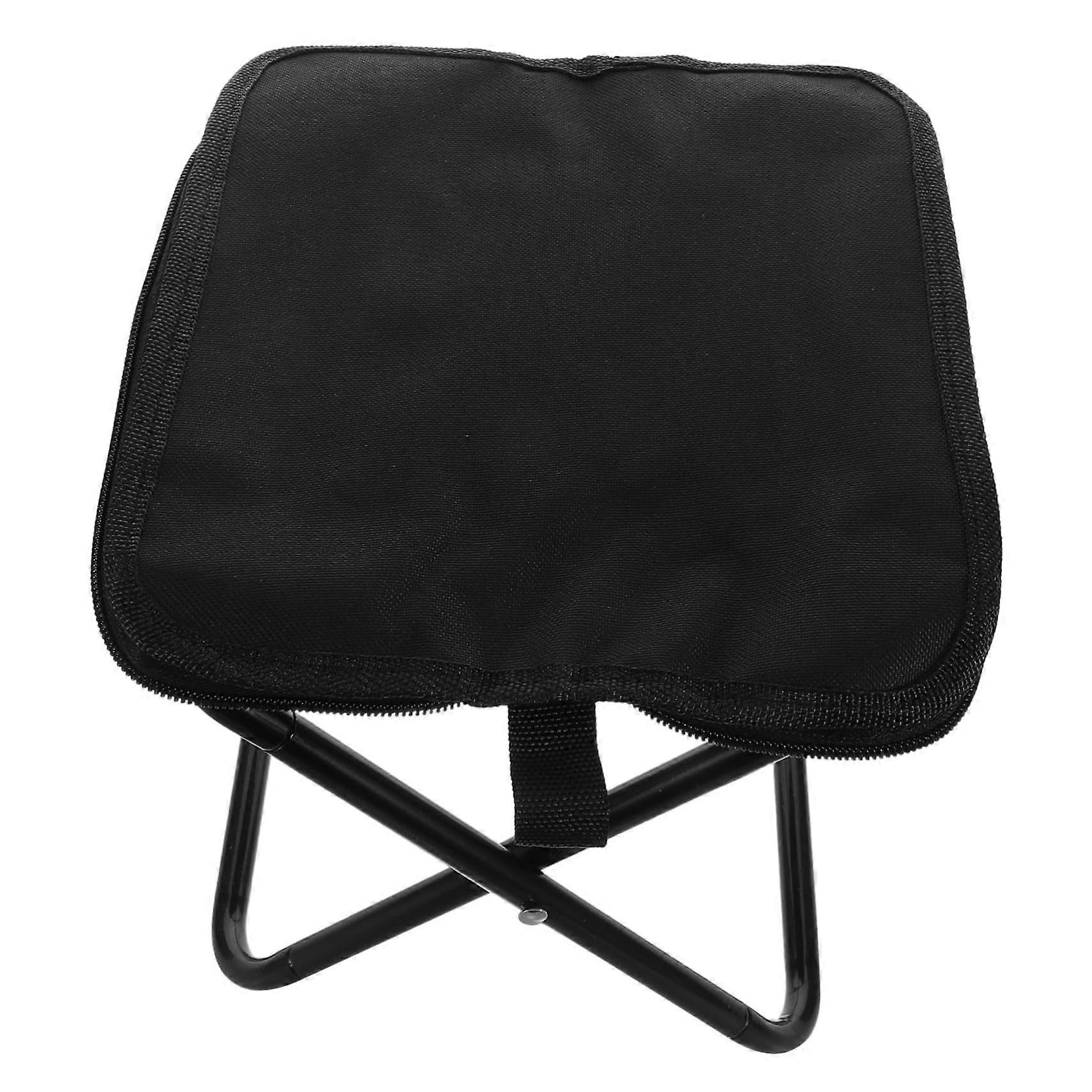 Compact folding stool for camping and outdoor, portable mini chair for adults, lightweight and foldable for picnics and fishing, sturdy and durable.