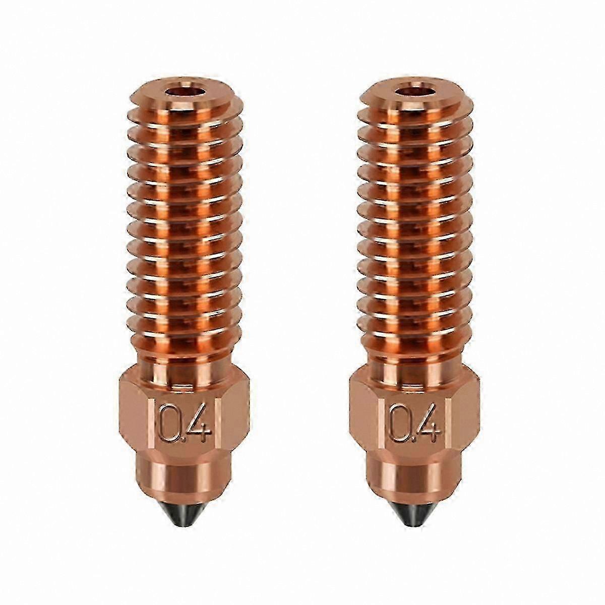 3D Printer Nozzle Kit, 2-Pack Bimetallic Copper Core with Steel Insert, 0.4mm Size for Compatible K1 Models