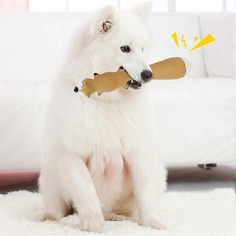 4PCS Latex Pet Fox Shape Sounding Teeth Cleaning Protection Chewing Biting Interactive Training Toy
