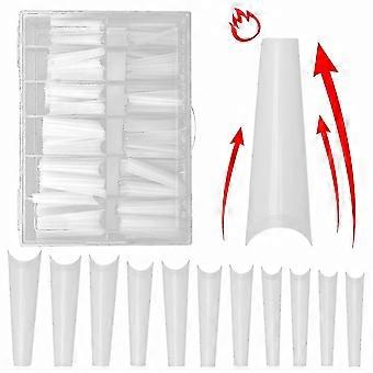 240pcs Extra Long Artificial French False Nail Tips for DIY Nail Salon at Home