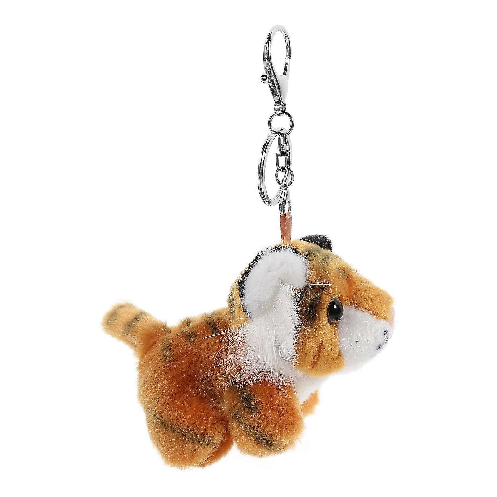 Plush Tiger Pendant Stuffed Animal Pendant Tiger Plush Doll Key Ring Bag Pendant
