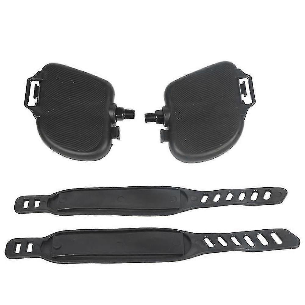 1-Pair Exercise Bike Pedal - Widened with Straps