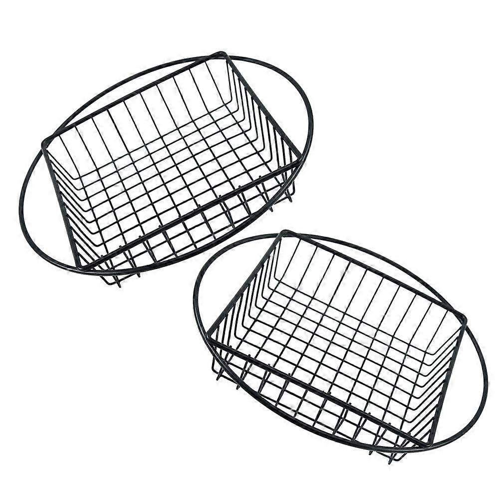 Snack Fry Basket Set Metal Square Organizer for Party 2Pcs