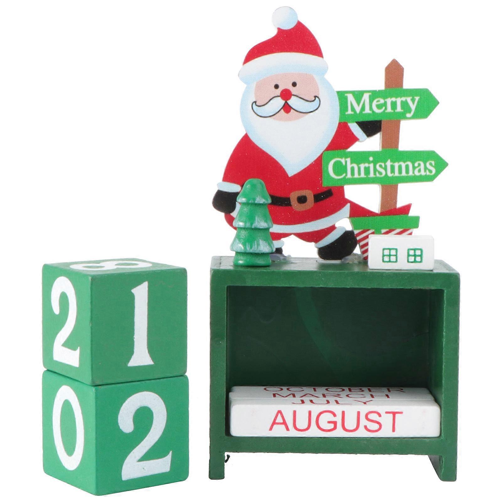 Decorative Desk Calendar Old Man Decoration Multi Bamboo Material Decorative 1Pack