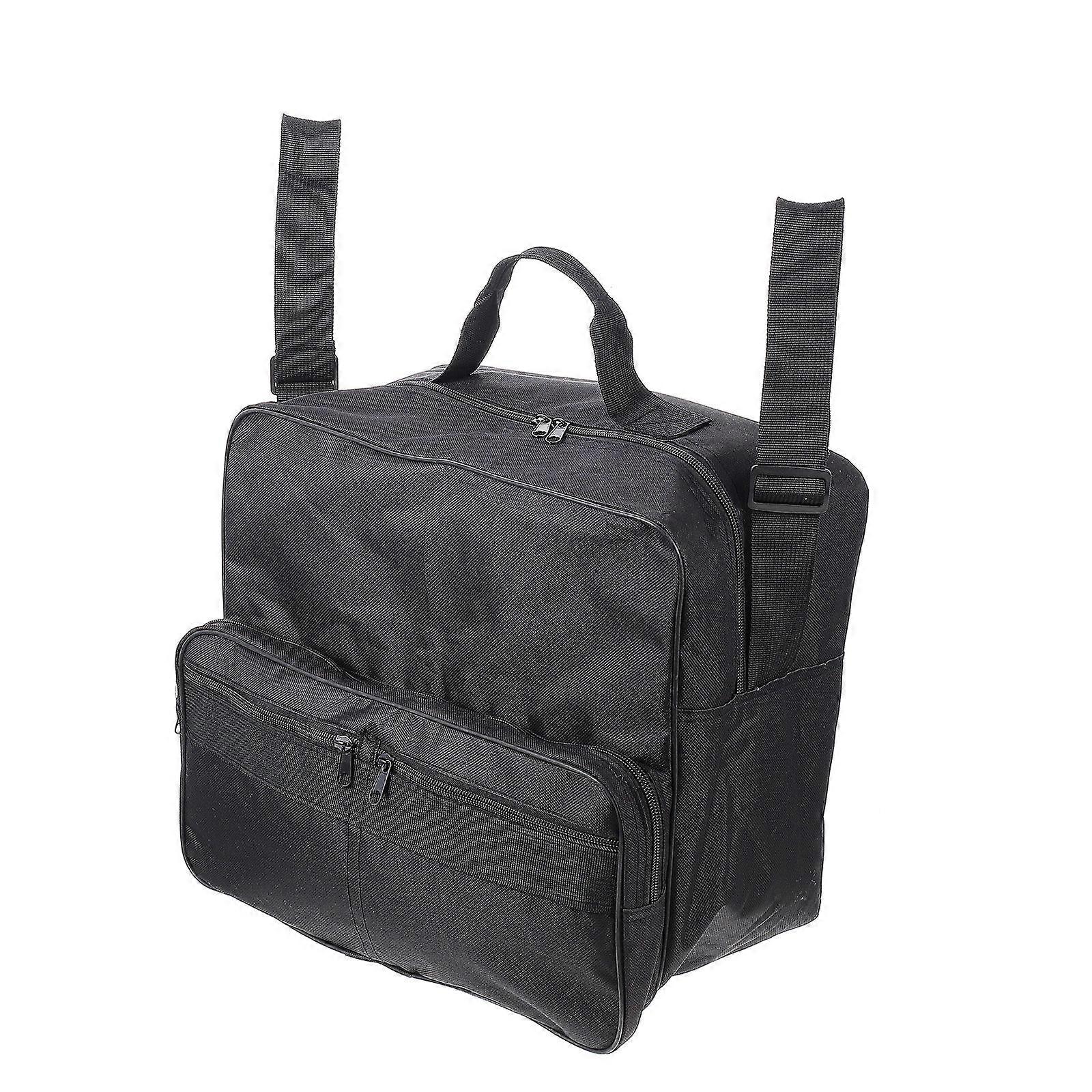 Wheelchair Carrier Bag Waterproof Large Capacity Oxford Cloth Black for Daily Use Outdoor Easy to Install 1Pcs