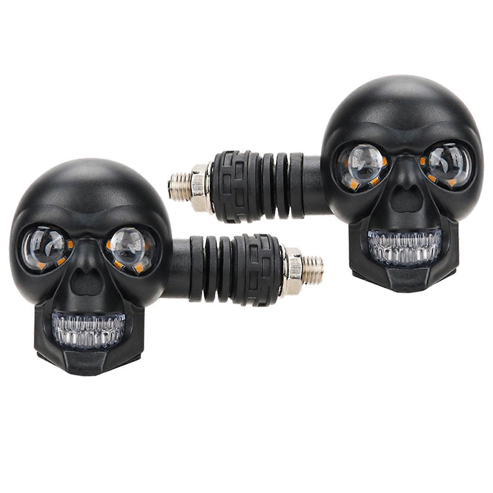 Skull LED Turn Signals for Motorcycle Waterproof Motorcycle Lights for Motorcycle