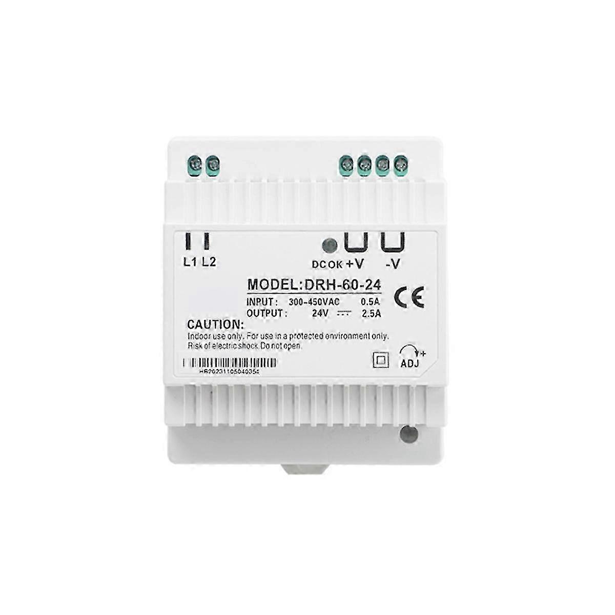 DRH-60-24 Switching Power Supply 60W Single Output 24V Industrial Din Rail Power Supply Switch for Household Appliances