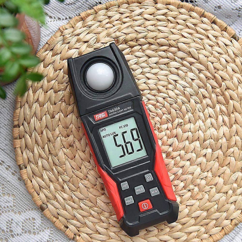 TASI Digital Light Meter Illuminance Lux Meter with Record Function LCD Display 0~200,000 Measurement Range Flexible Sensor Light Tester for Photograp