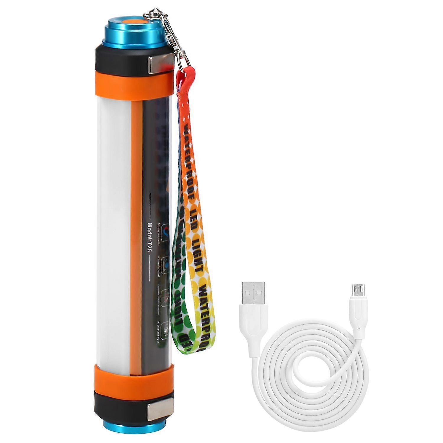 Waterproof LED Travel Light Rechargeable Camping Torch Portable Emergency Magnetic Flashlight