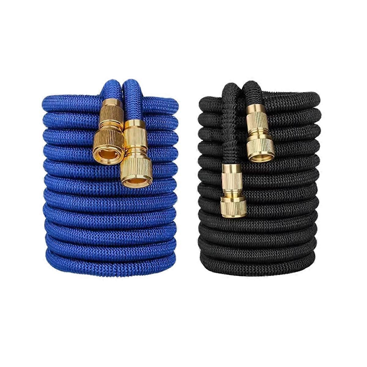 3X Telescopic TPE Water Hose Copper Plated Household Garden