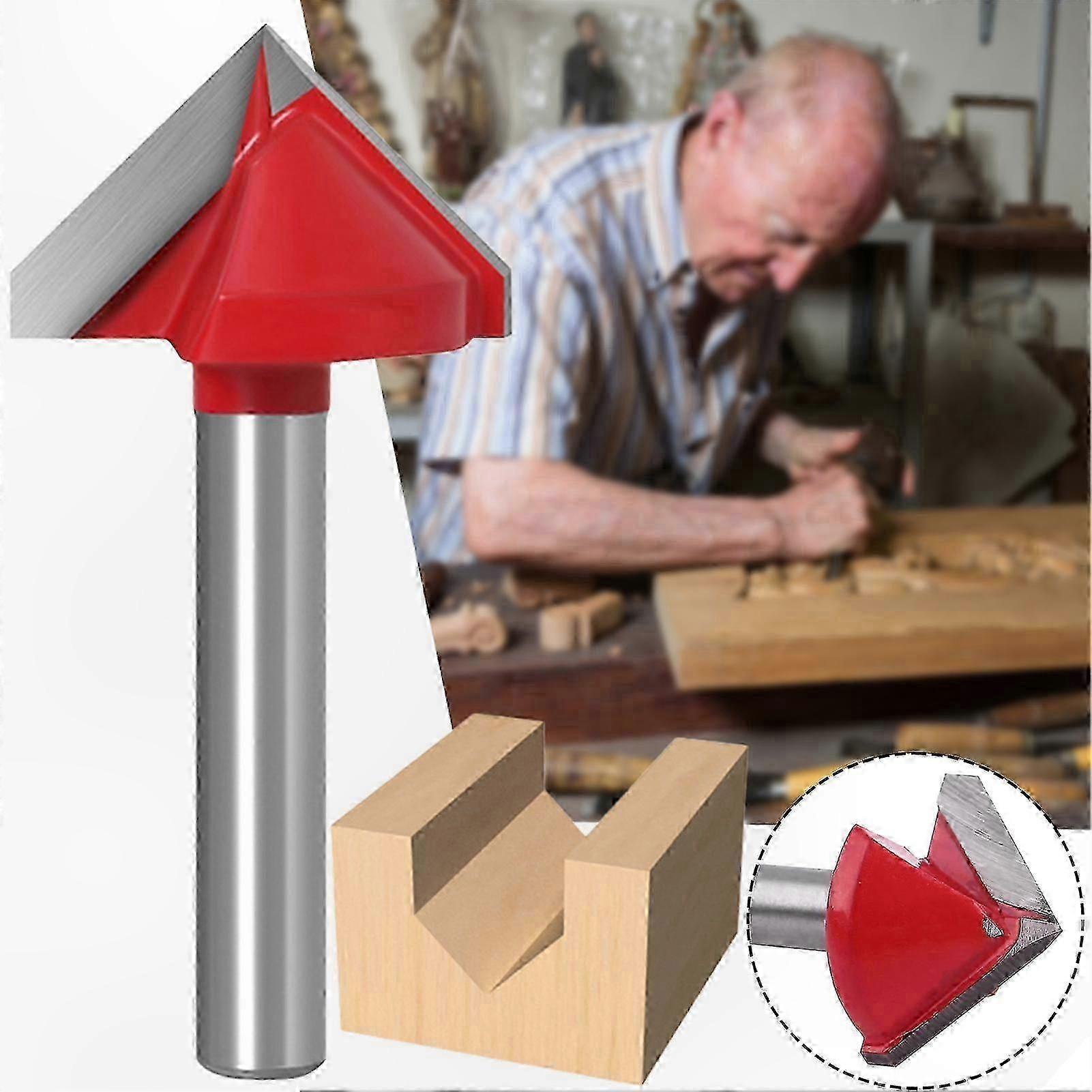 V-Type Grooving Router Bit for Woodworking Carving and Engraving Projects