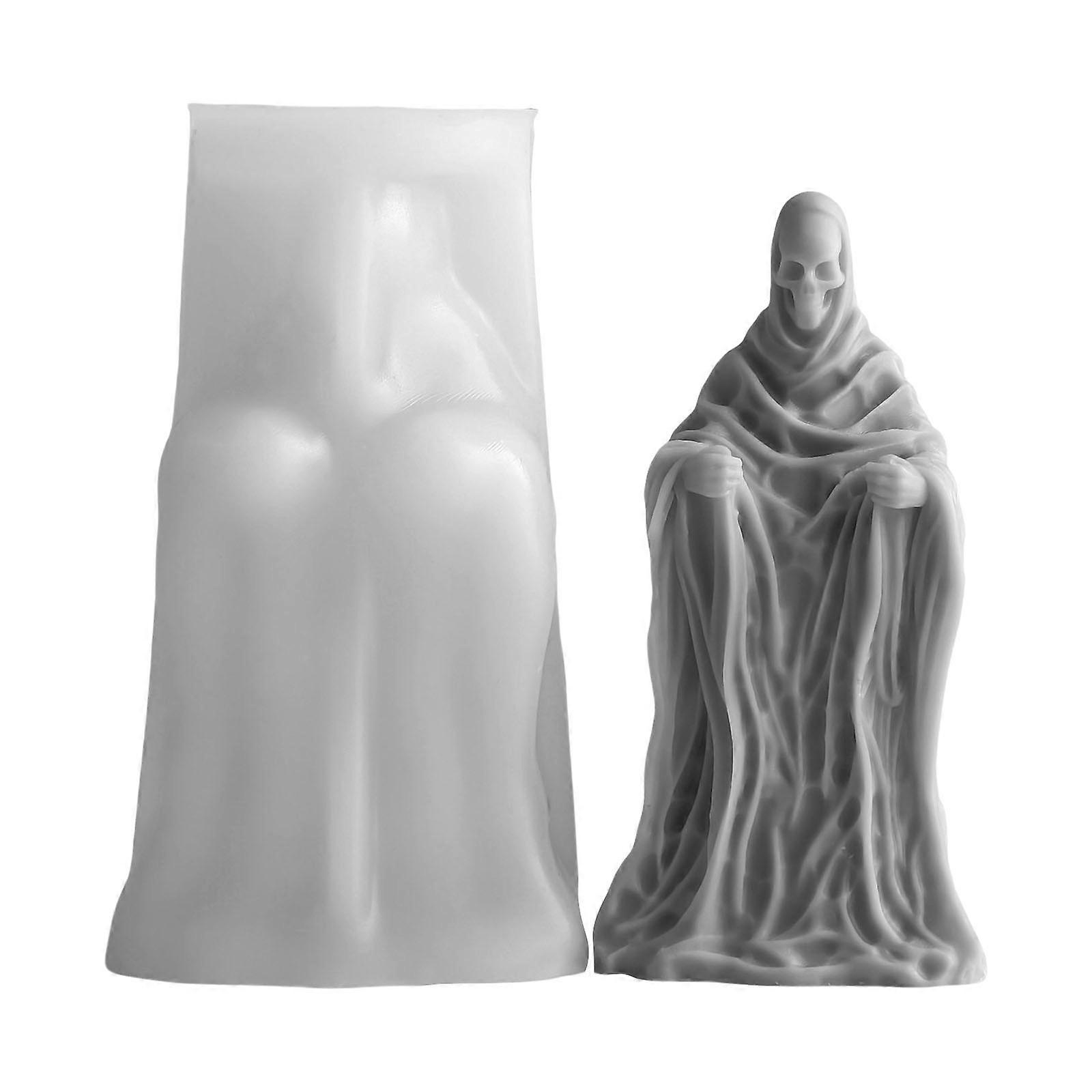 Detailed Skull Silicone Mould Halloweens Themed Craft Project Reusable for Candle Making and Artistics Creation Multicolor