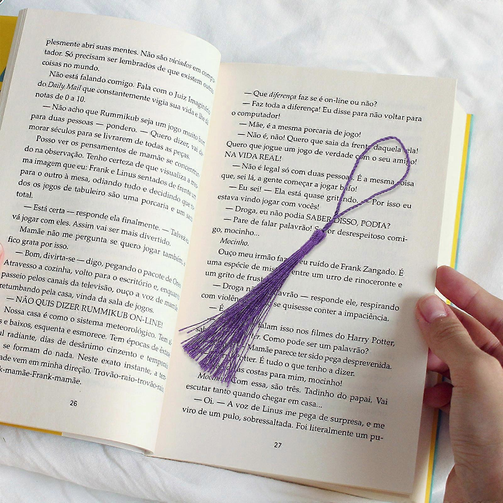 DIY Handmade Tassels for Jewelry Earring Souvenir Bookmark Bracelet Home Decor Apparel Gift Tag Keychain Craft in Purple