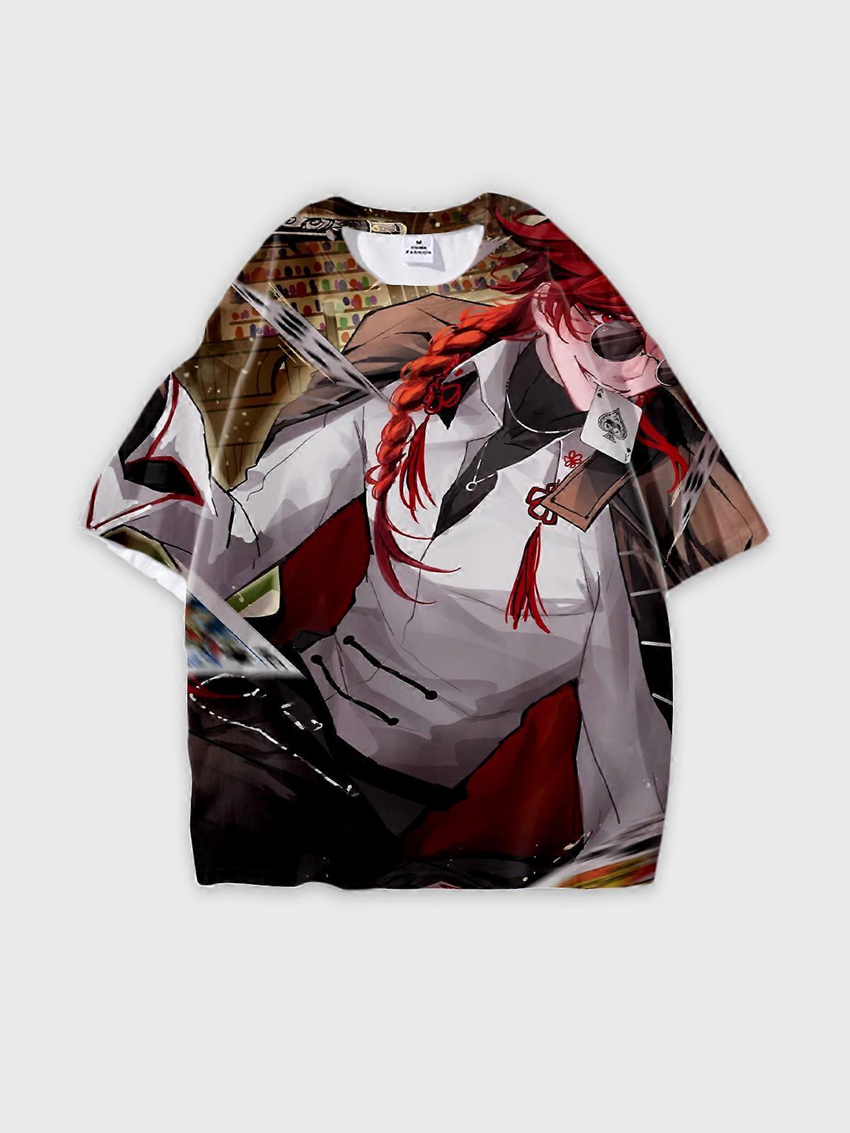 T-Shirt Short Sleeve Round Neck, Summer Casual Loose Graphic Tee, Unisex The Link Click W523