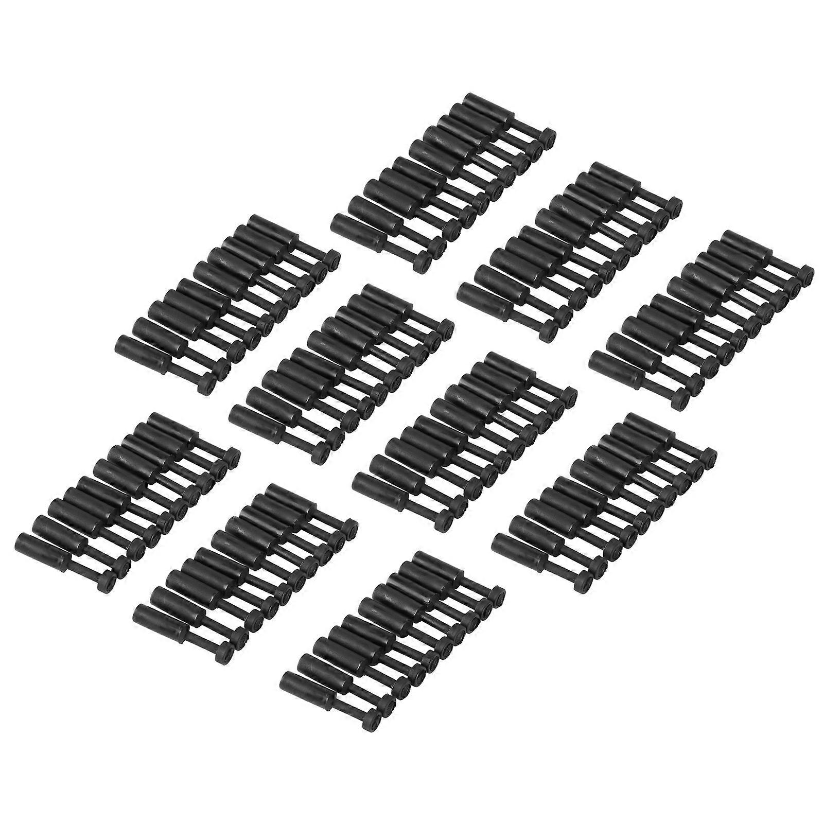 100Pcs 1/4in Plastic End Plug Pneumatic Quick Connect Fitting