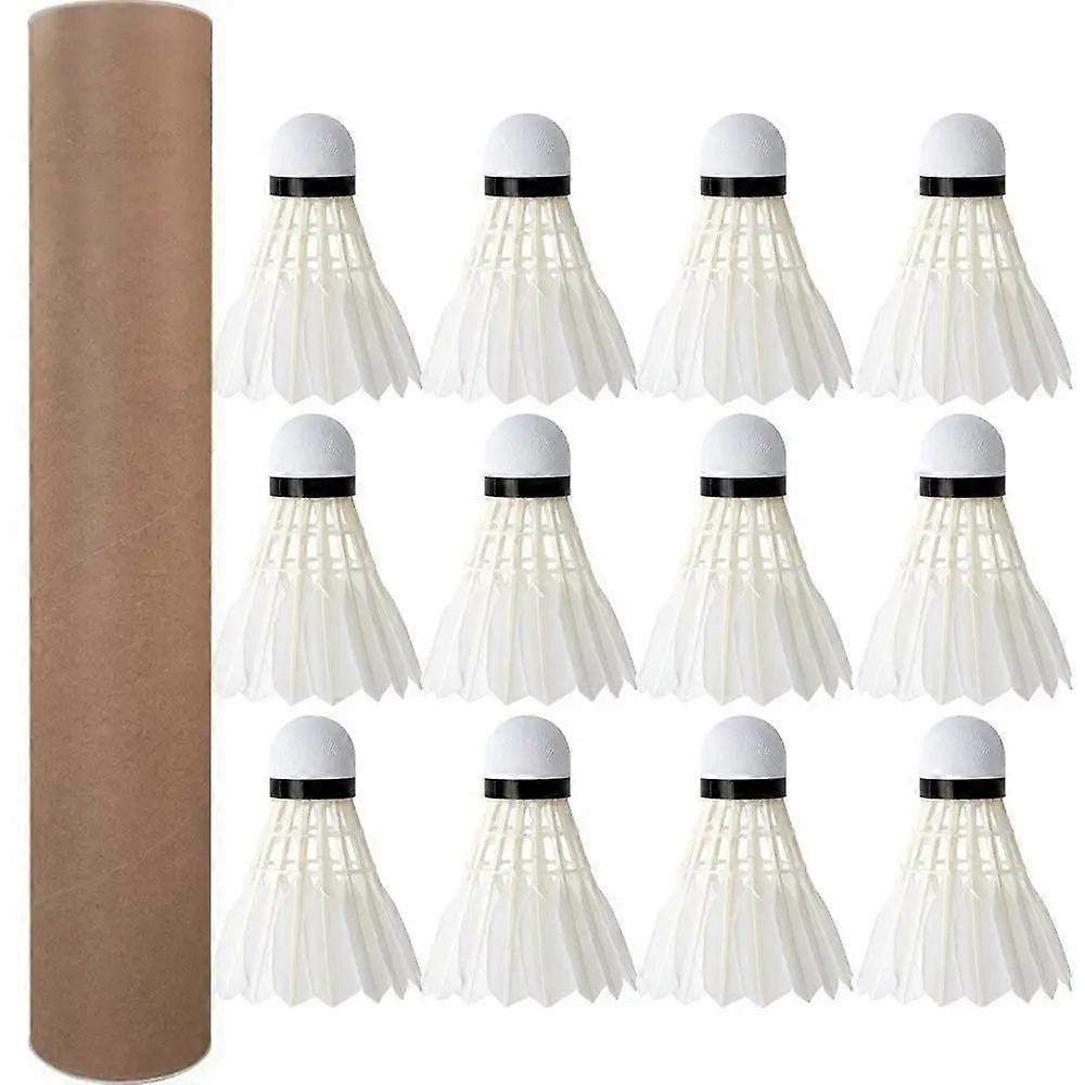 Professional Goose Feather Badminton Shuttlecocks - 3/6/12 Pack For Training &