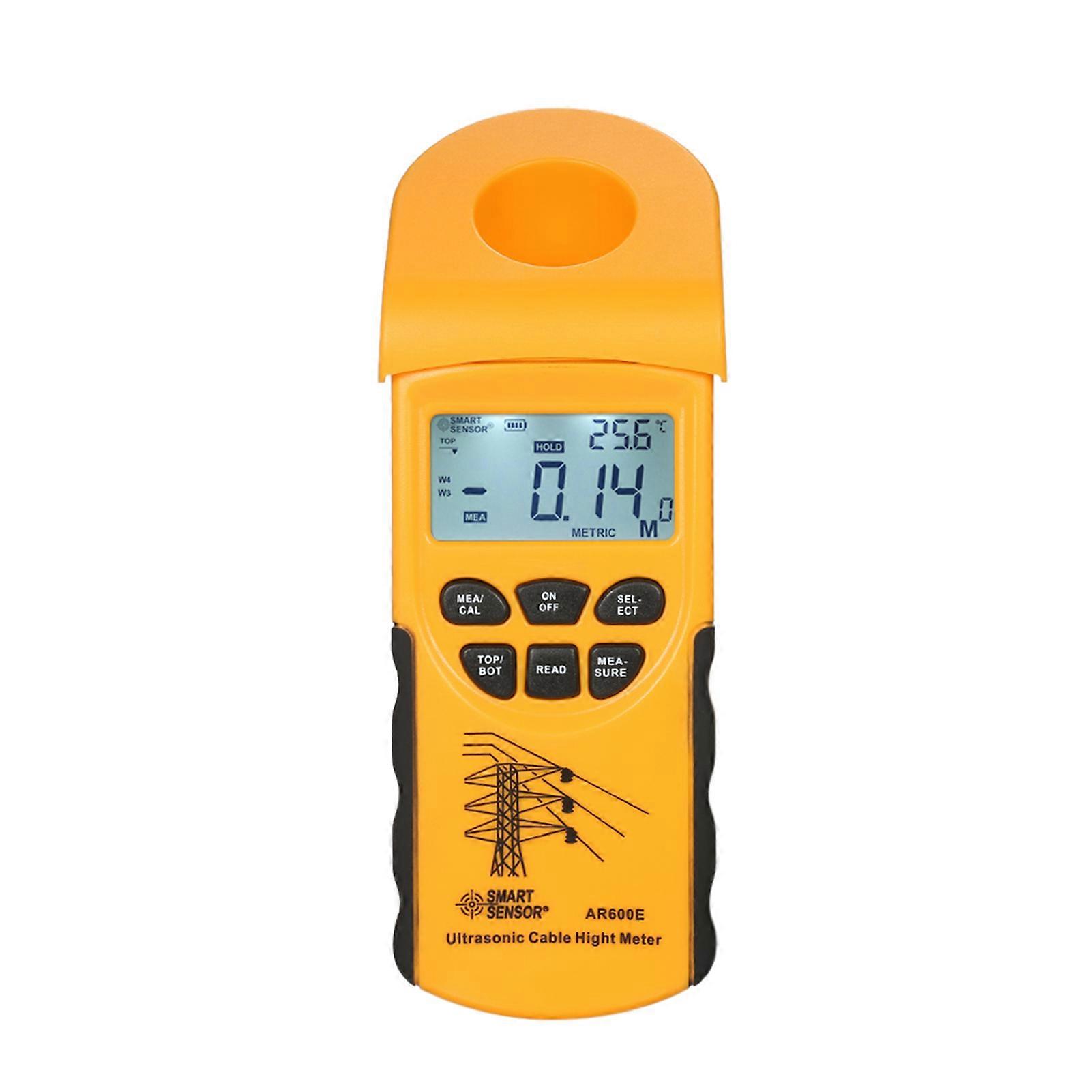 SMART SENSOR Professional Digital LCD Ultrasonic Cable Height Meter Handheld Height Cable Tester Measuring the Height of Overhead Cables 3-23m