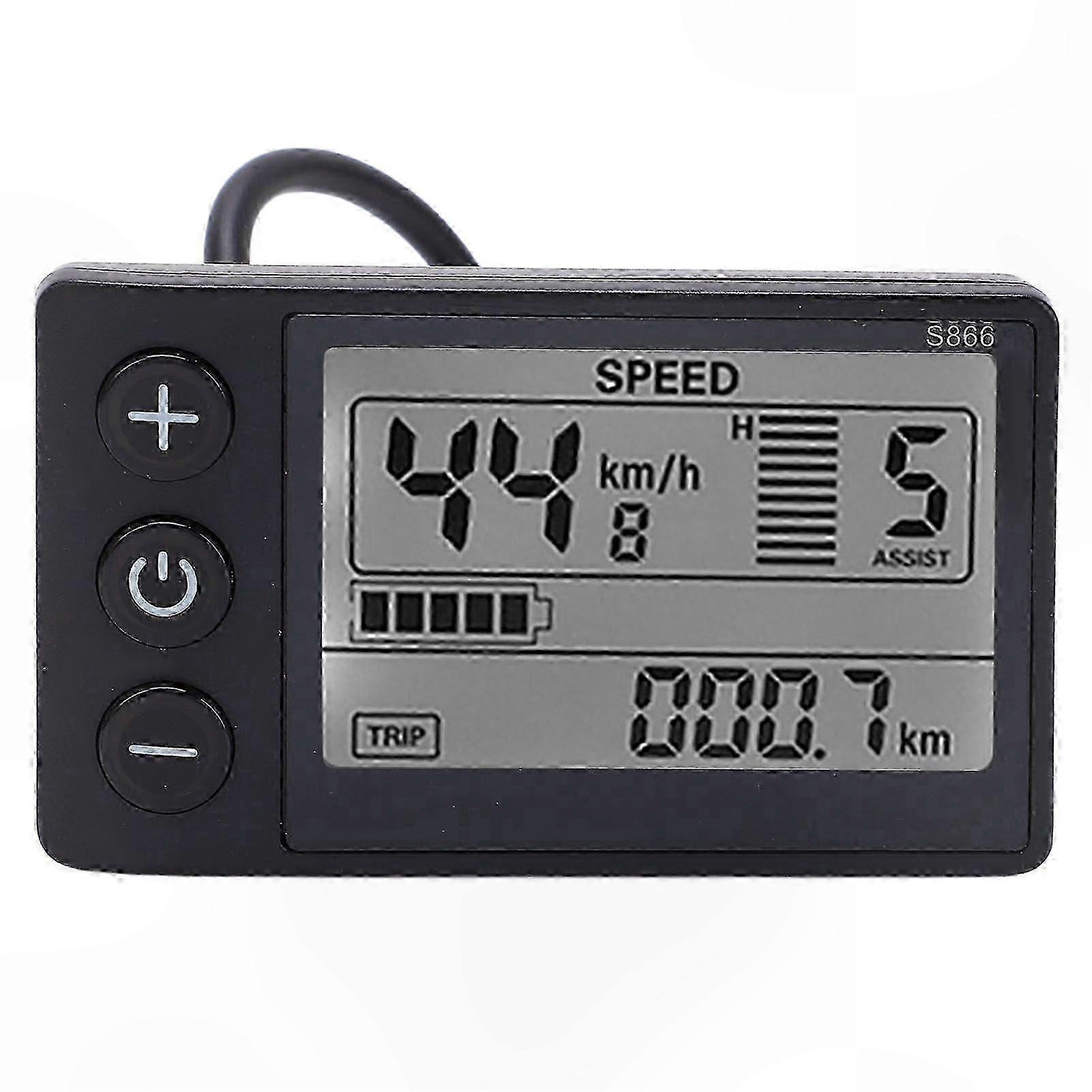 LCD Display Electric Bike Control Panel 24V-48V Waterproof Connector
