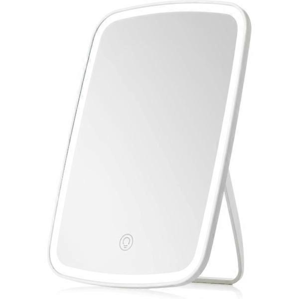 Rechargeable makeup mirror with lights, portable travel mirror with lighting, dimmable touch screen table lamp LED