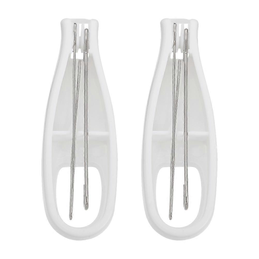Clothes Wearing Tool for Daily Use 2Pcs White Acrylic Steel