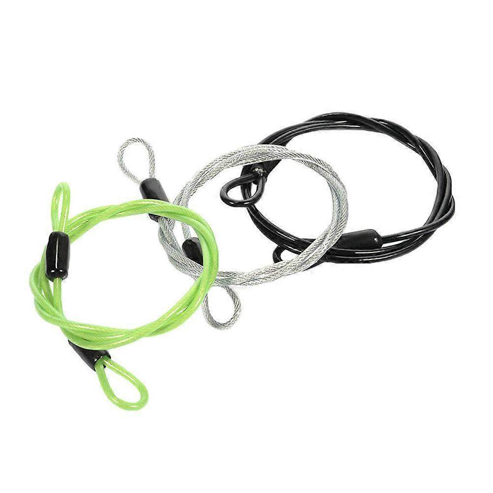 Steel Wire Rope Metal Lock for Bike Use Featuring 3Pcs Auxiliary Cable Locks