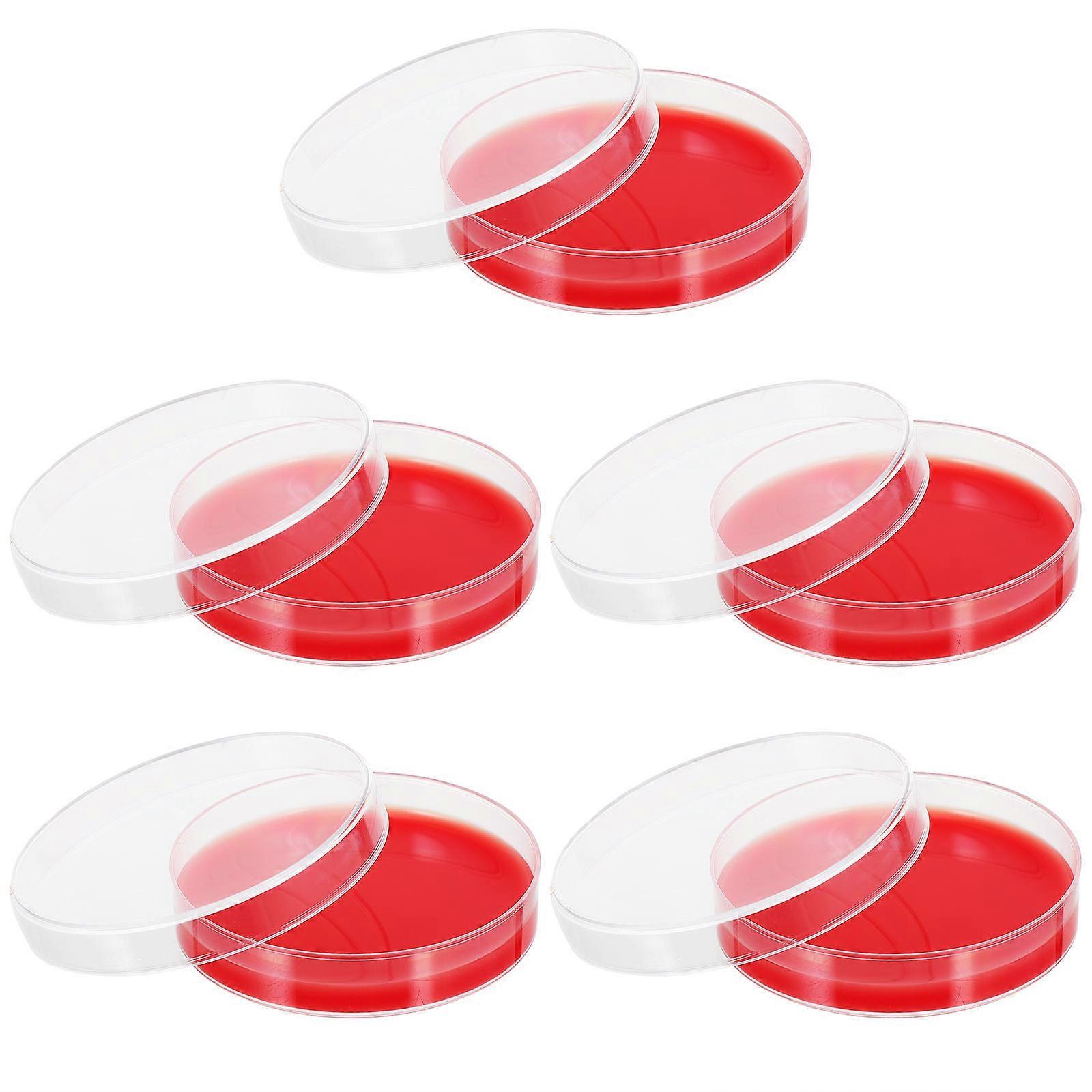 Agar Medium for Laboratory Testing 10Pcs Red Agar Plates