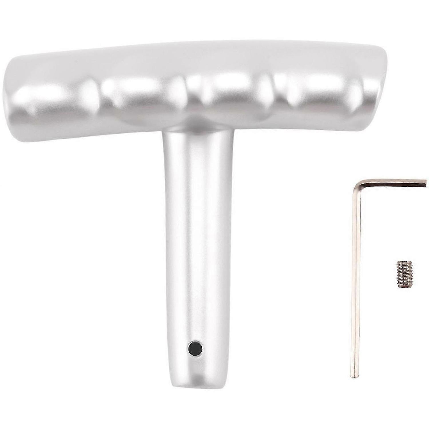 ABS T-Handle Shifter Shift Knob Gear Shift Lever Silver