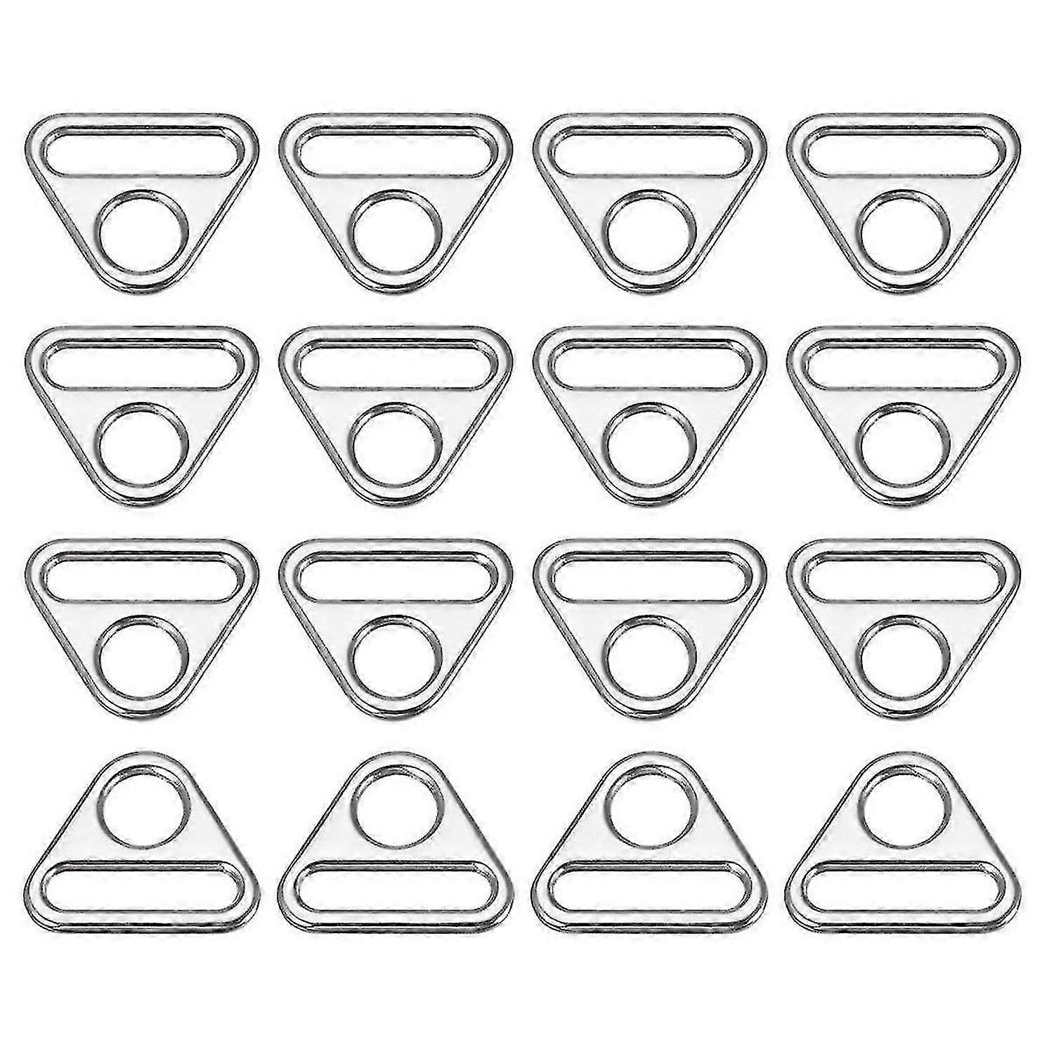 Triangle Buckle Adjuster, Triangular D Ring Adjustment with Rod Swivel Clamp for Webbing School Bag