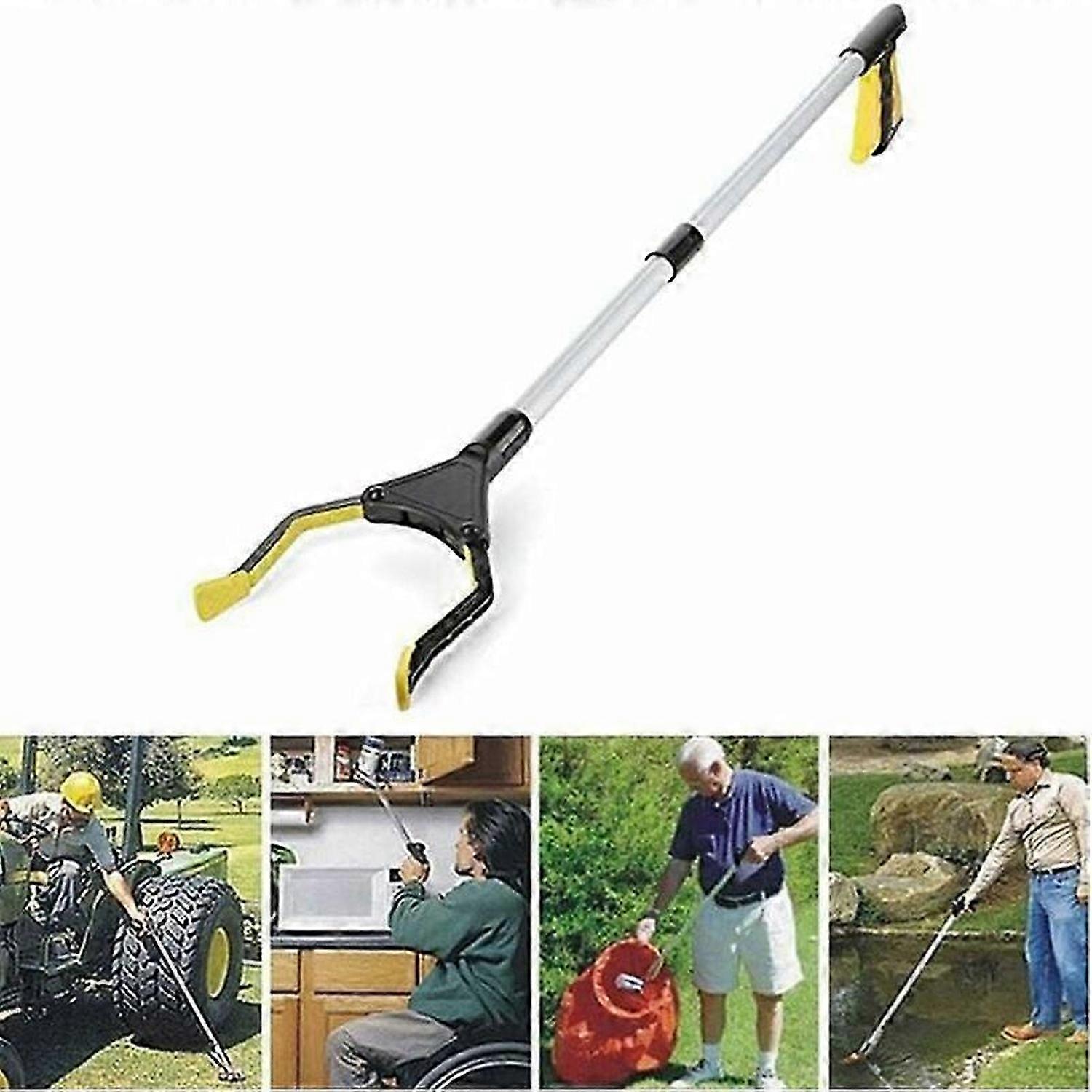Grasping Tongs, Rotating 32" Long, Practical Tool for Picking Up Objects-Sunny
