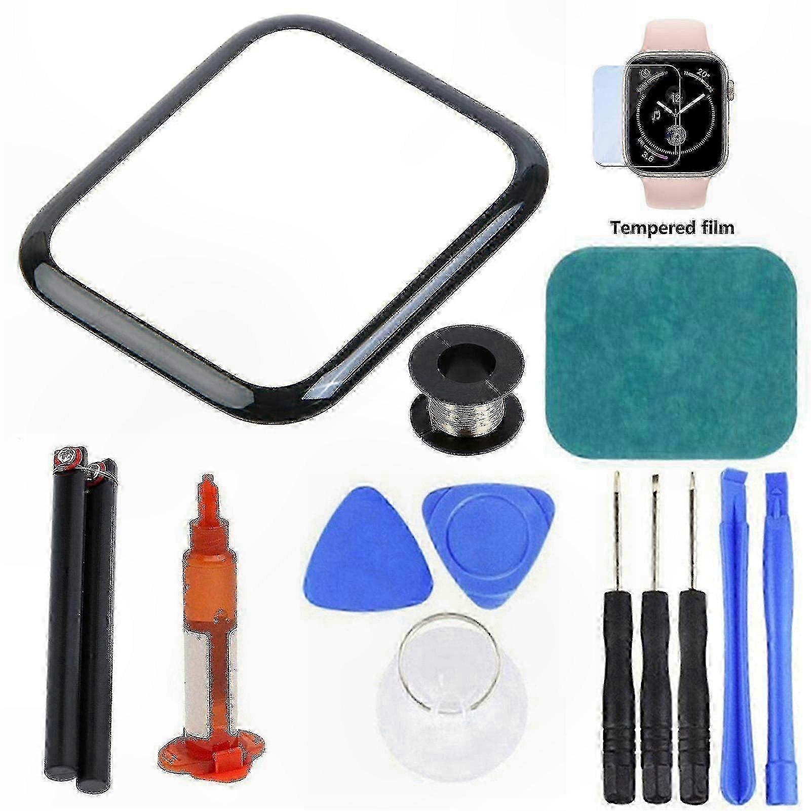 Front Glass Lens and Screen Repair Kit for 44mm Smartwatch Models Compatible with Series 2/3/4/5/6/SE