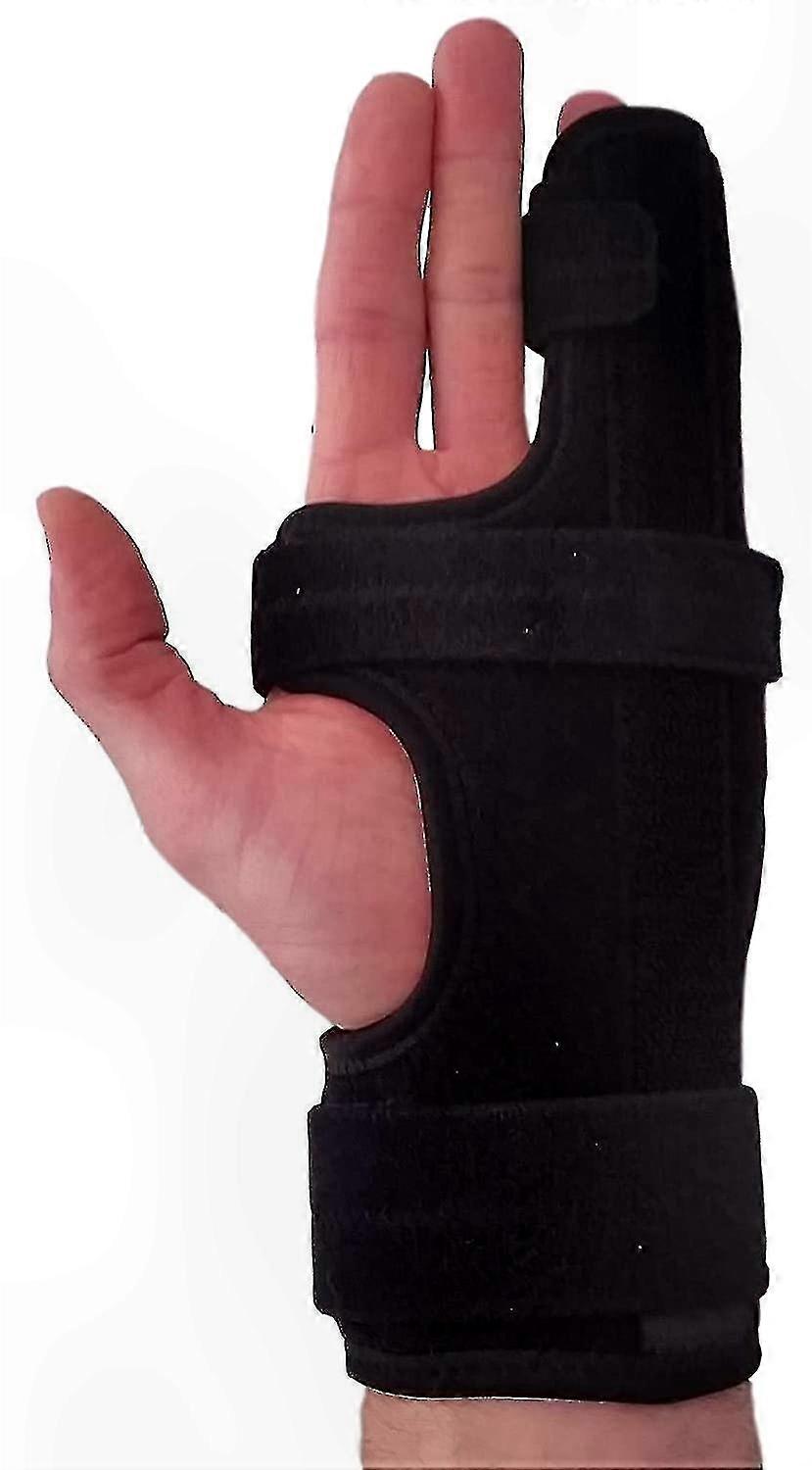 Adjustable Finger Splint for Hand Support - Immobilization Aid for Ring and Little Finger, Small/Medium Fit
