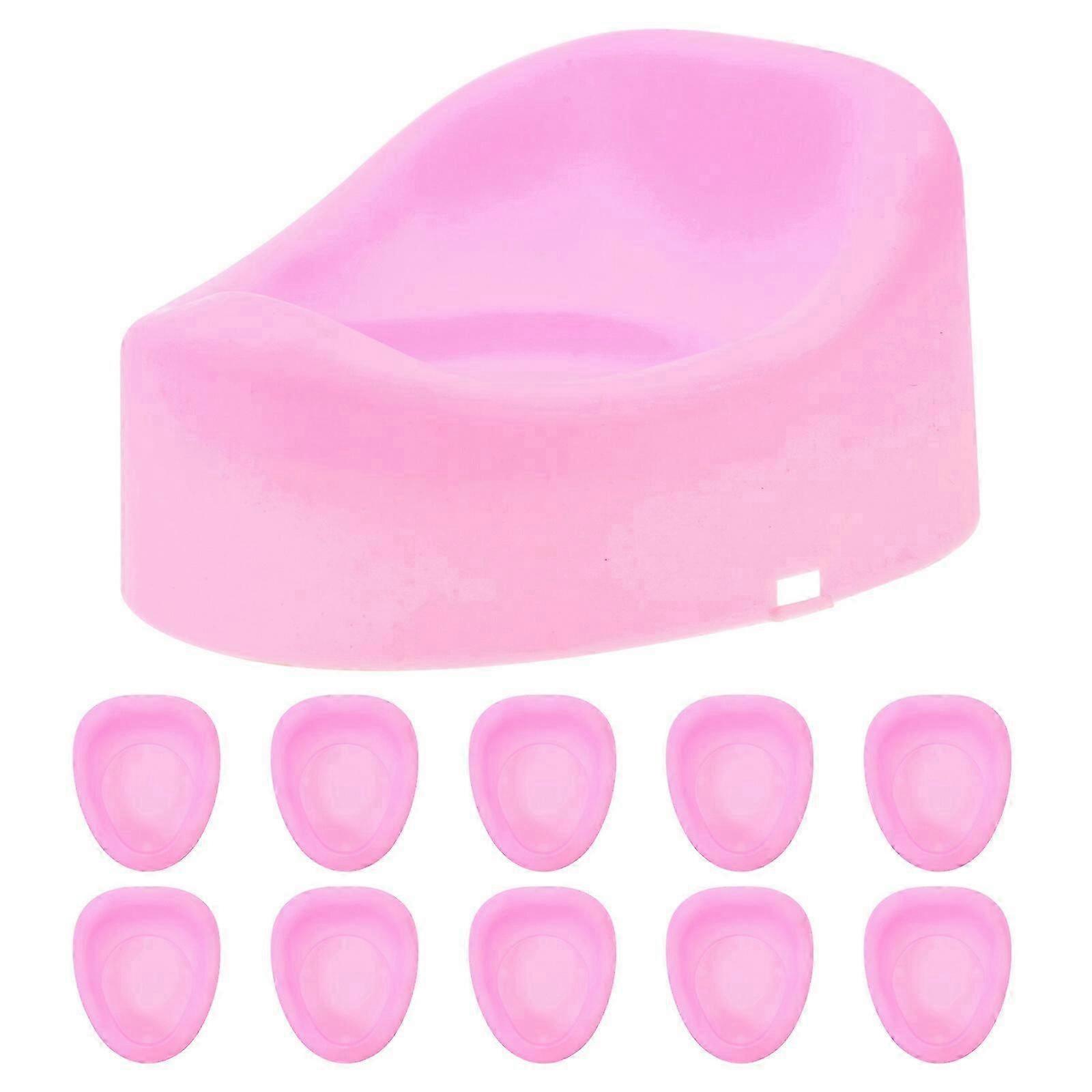 10 قطع دمية طفل نونية بيت دمية مرحاض دمية نموذج مصغرة مرحاض ديكور مصغرة دمية بيت الأثاث ديكور