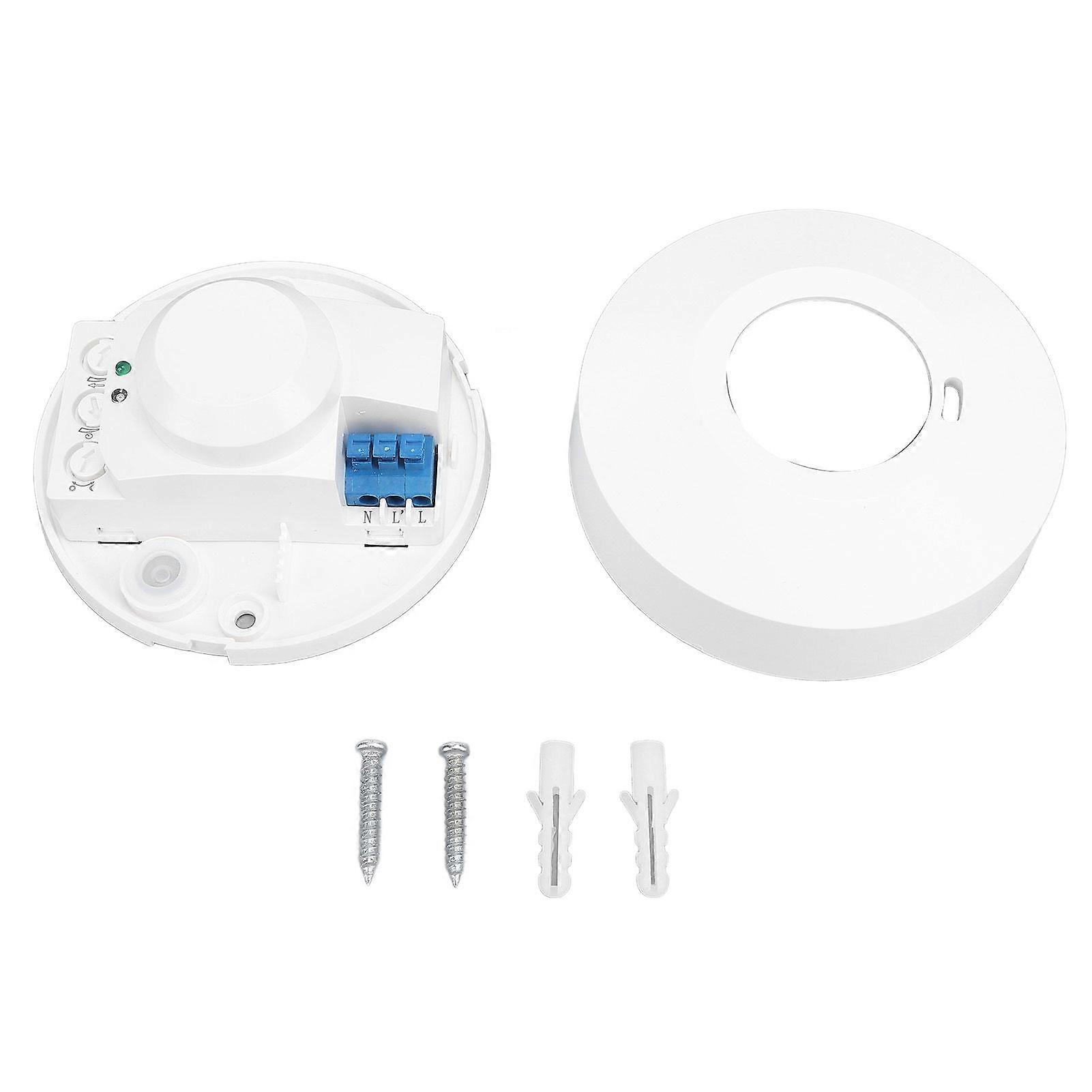 Microwave Ceiling Motion Sensor 5.8 GHz Microwave Motion Detector Switch 1200W Ceiling Mount Motion Detector 220V240V