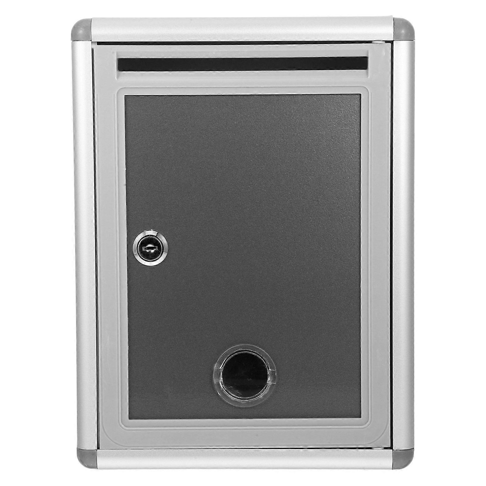 Lockable Donation Box With Slot Metal Suggestion Box For Public Feedback Mail Collection Box Wall Mount Locking Suggestion Box