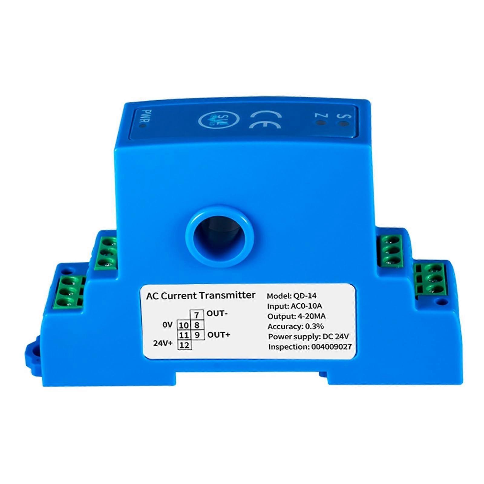 DC24V Power Current Sensor 10A 20A 50A 100A AC 0150A to 420mA RS485 Relay Transmitter 15mm