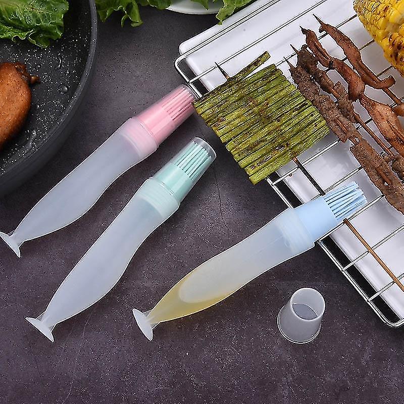 Basting Brushes Silicone Portable Temperature Resistant Bbq Oil Bottle Brush