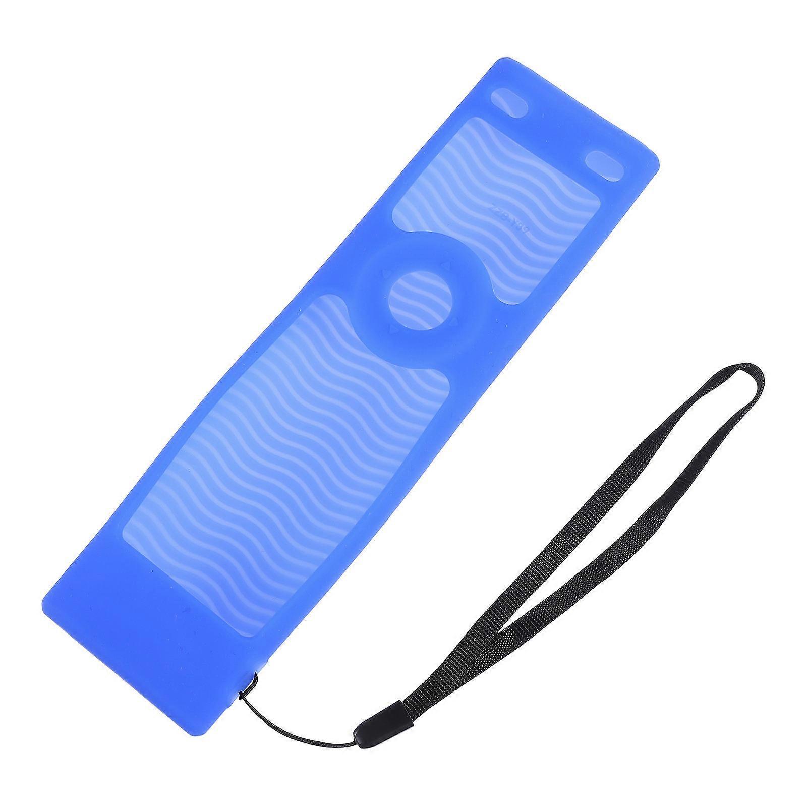 Shockproof Silicone Cover for Remote Controllers in Blue with Prevent Staining and Lanyard Feature for 1Pcs