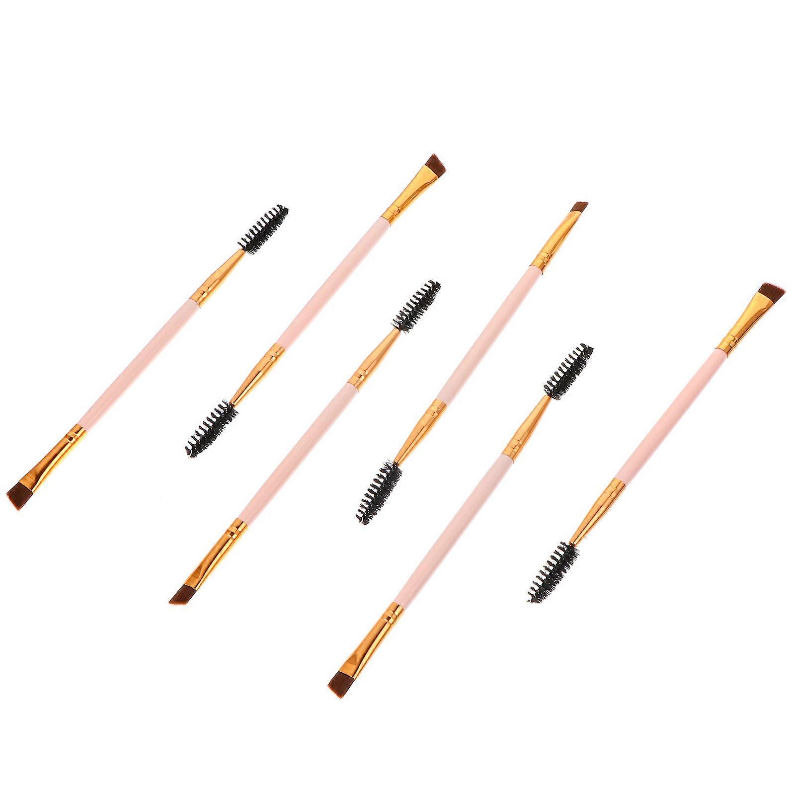 Eyebrow Brushes Double Ended for Makeup Use 6Pcs Pink Set