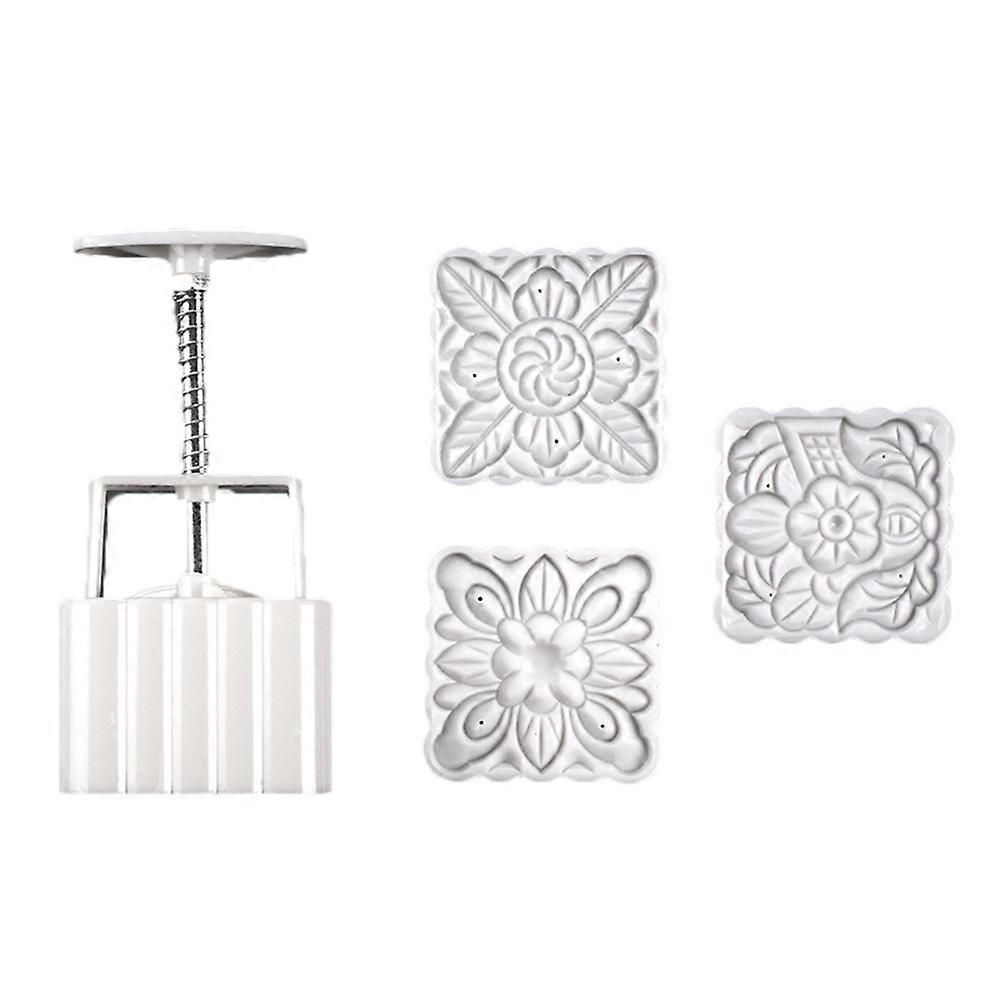 Kitchen Gadgets Square Moon Cake Mould for Baking Tools 2Pcs Pack