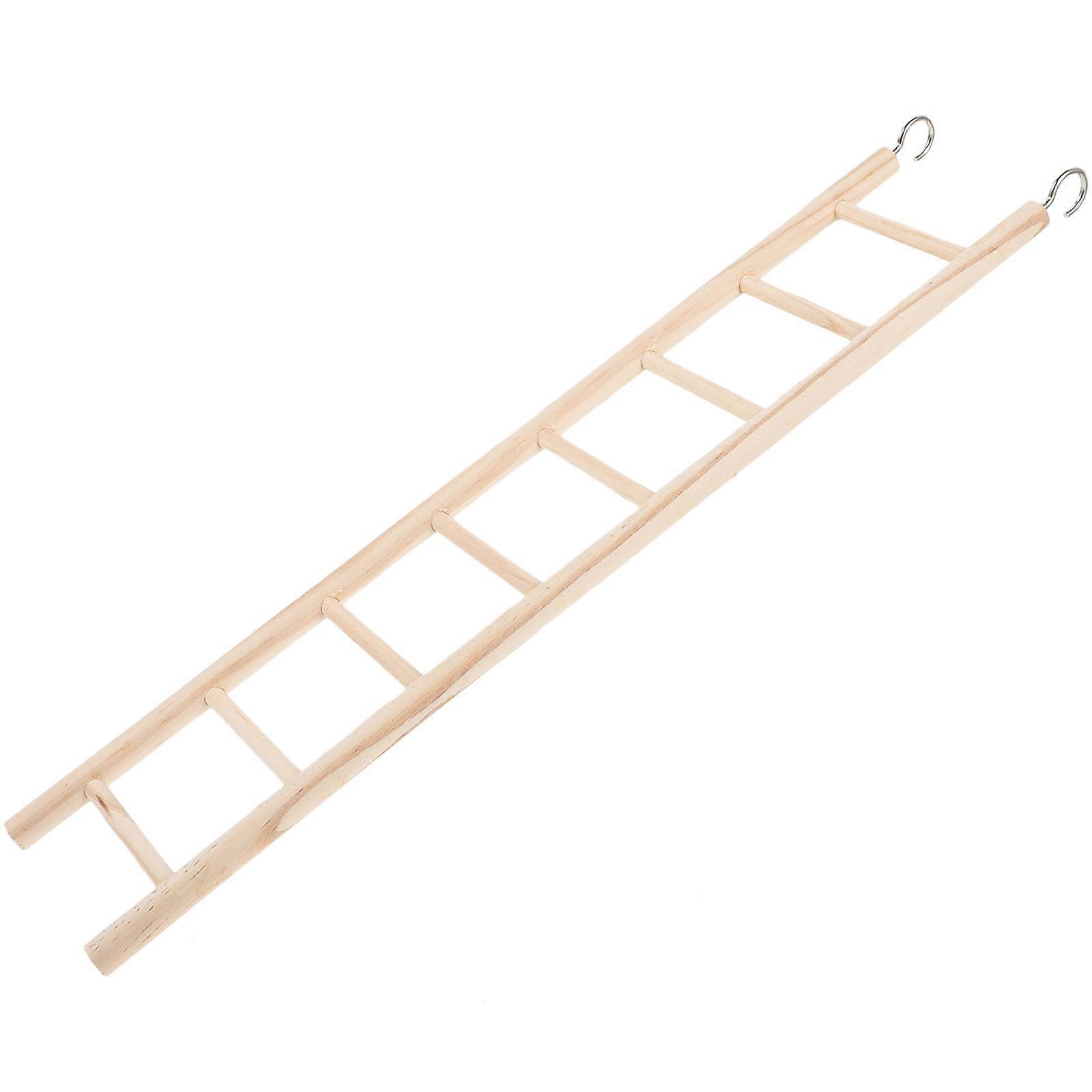 Parrot Ladder Toy Wood Bird Ladder for Playing 5Pcs Accessories Set